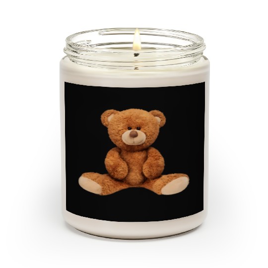 Real Teddy Bear Illustration Scented Candles