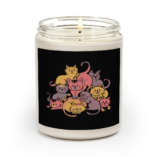 Cats Pile Mountain Of Cute Kittens Scented Candles