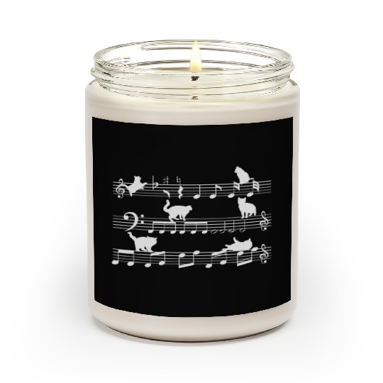Funny Cat Music Scented Candles