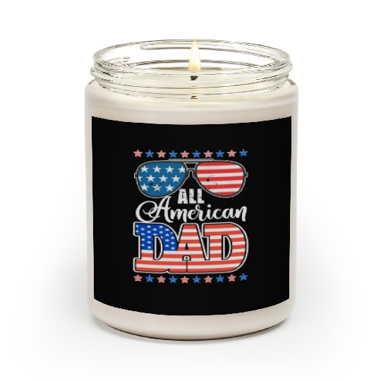 All American Dad Usa Sunglasses Flag Father's Day Scented Candles