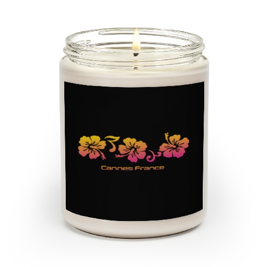 Cannes France Hibiscus Souvenir Vacation Scented Candles