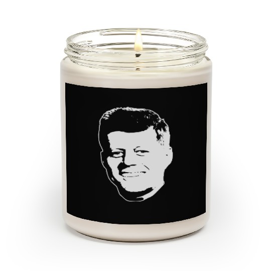 John F Kennedy White On Black Pop Art Scented Candles