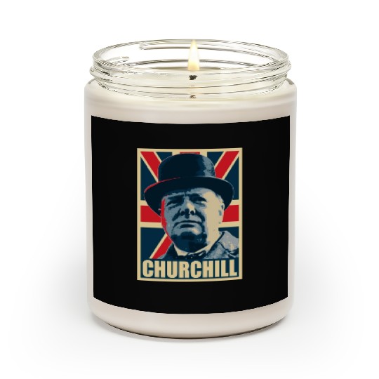 Winston Churhill Union Jack Propaganda Pop Art Scented Candles