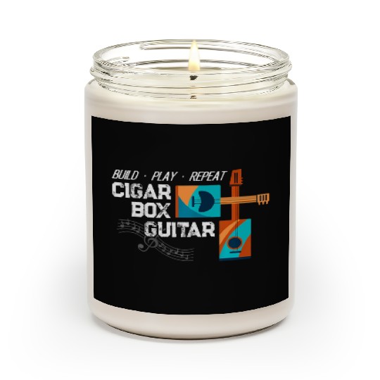 Guitar Player Cigar Box Guitar Guitarist Bassist Scented Candles