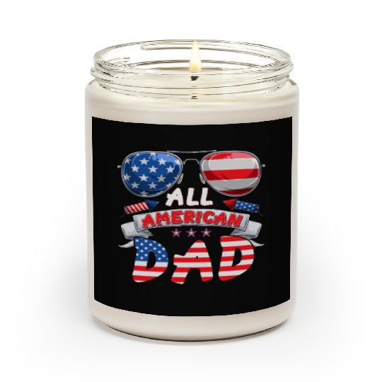 All American Dad US Patriots Fathers America Party Scented Candles