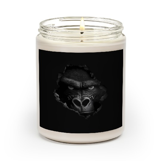 Gorilla Face Wall Animal Print Animal Scented Candles