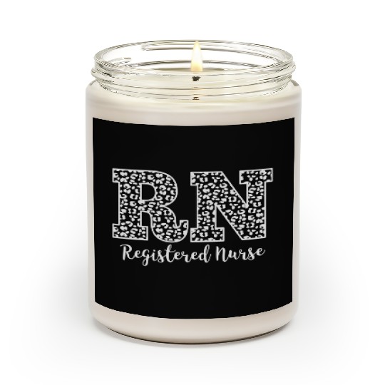 Registered Nurse Rn Leopard Nursing School Nurse Scented Candles