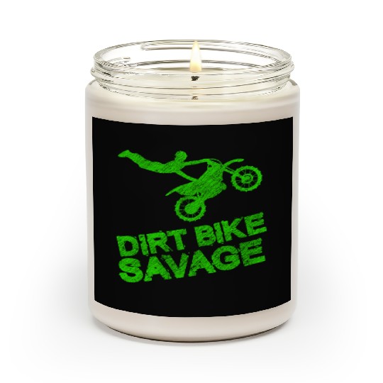 Dirt Bike Savage Motocross Distressed Youth Rider Scented Candles