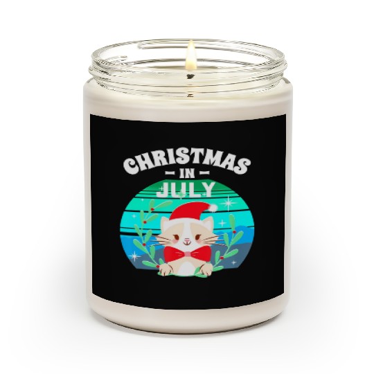 Christmas in July for Women Men Cat Christmas Scented Candles