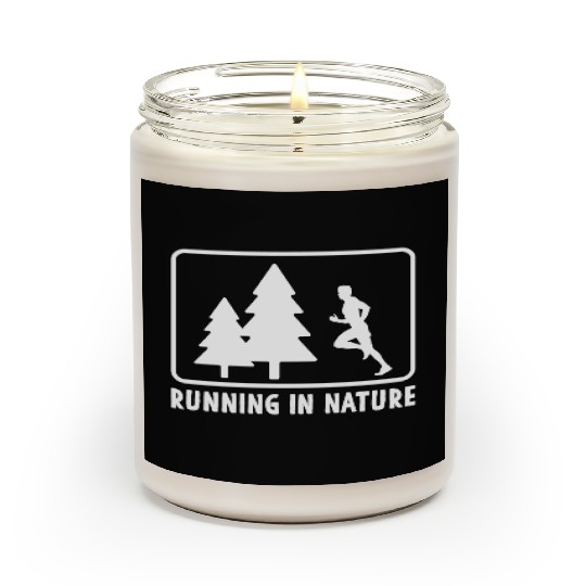 Runners Running In Nature Marathon Training Scented Candles
