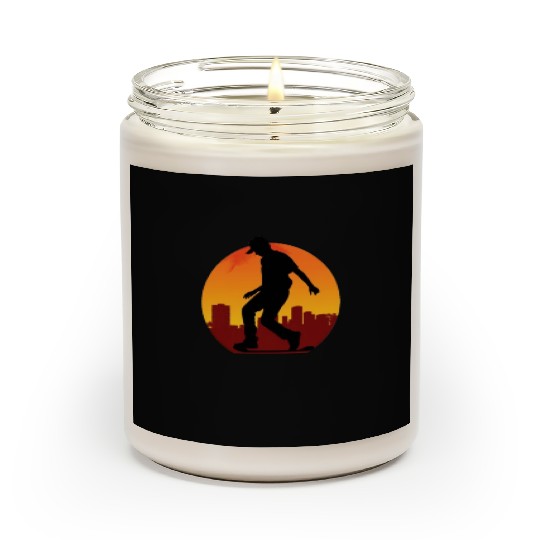 Skateboarding Skateboarder Skater Silhouette Scented Candles