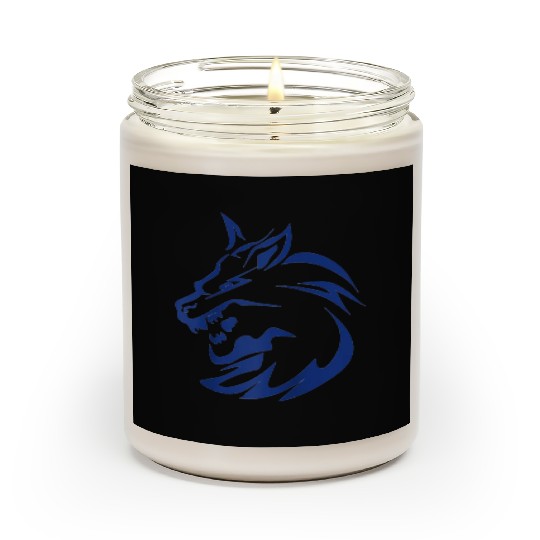 lightning lone wolf design raglan baseball Scented Candles Tan