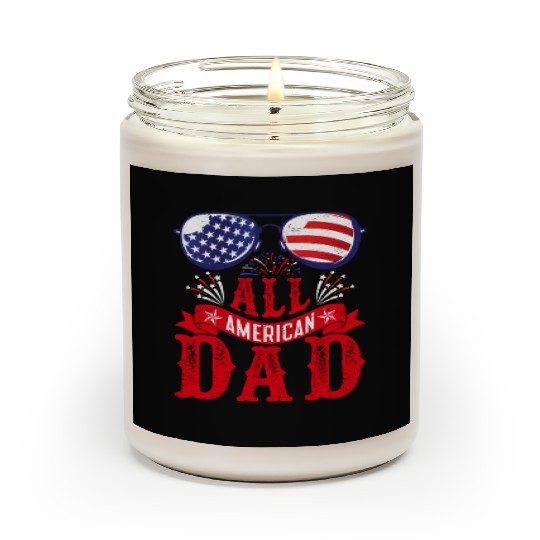 All American Dad America Pride US Patriot Scented Candles