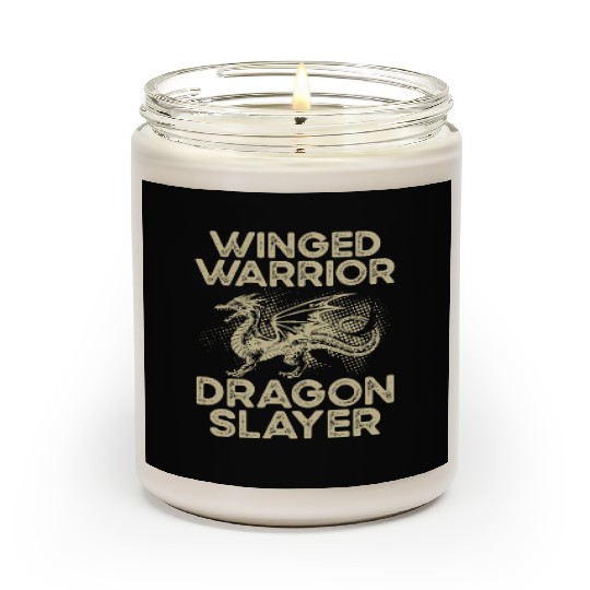 Winged warrior dragon slayer Scented Candles