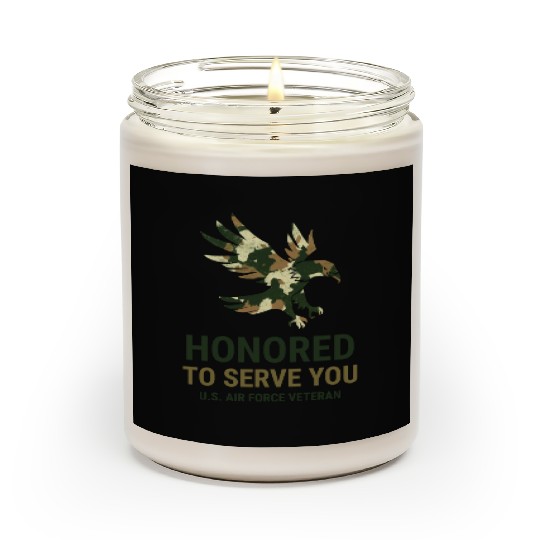 Honored To Serve You Us Air Force Vetera Scented Candles