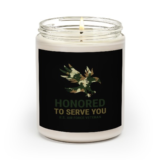 Honored To Serve You Us Air Force Vetera Scented Candles
