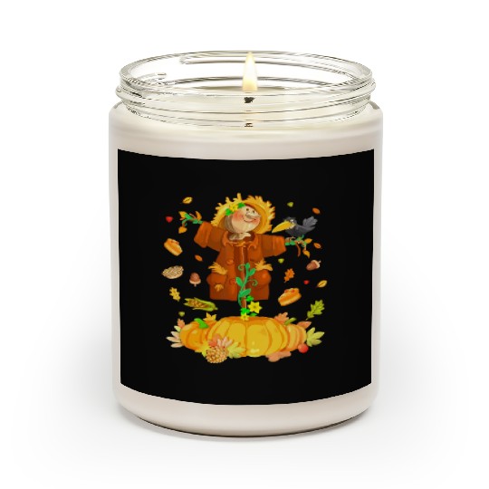 Scarecrow Pumpkin Garden Hello Thanksgiving Scented Candles