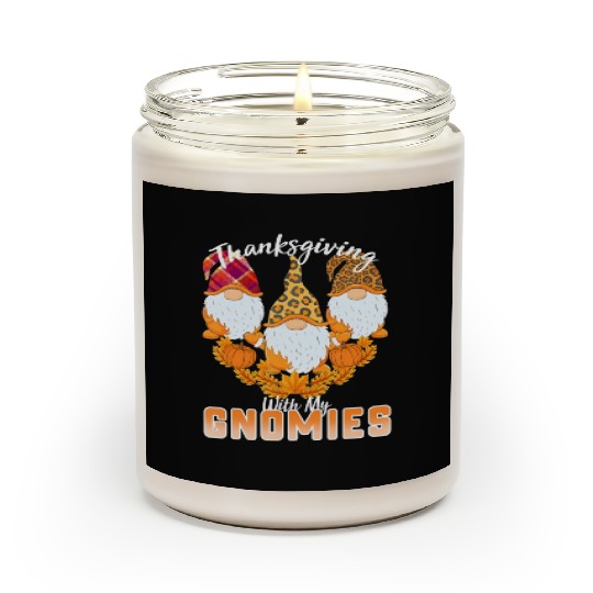 Happy Fall Y'all Gnome Autumn Pumpkin Spice Scented Candles