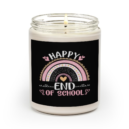 Happy End Of School Student Teacher Leopard Scented Candles