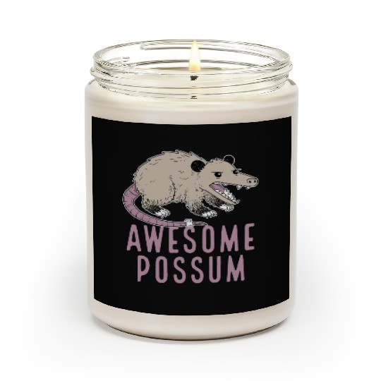Awesome Possum Funny Design Trash Lover Scented Candles