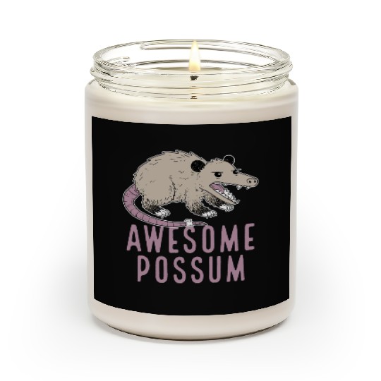 Awesome Possum Funny Design Trash Lover Scented Candles