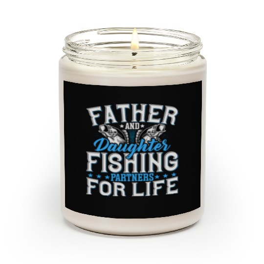 Father And Daughter Fishing Partners Fishing Lover Scented Candles