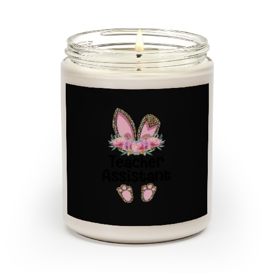 Easter Bunny Ear Teacher Leopard Teacher Assistant Scented Candles