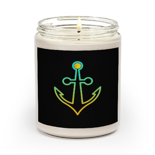 Preppy Nautical Anchor For Sailors Boaters Scented Candles