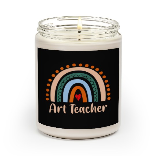 Art Teacher Boho Rainbow Back To School Scented Candles