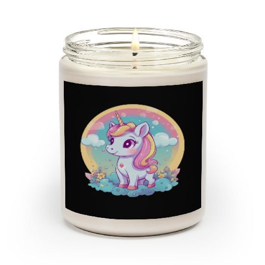 Unicorn Rainbow Sunset Scented Candles