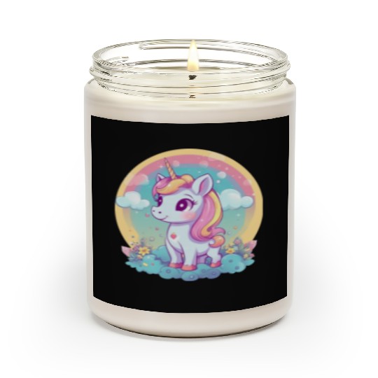 Unicorn Rainbow Sunset Scented Candles