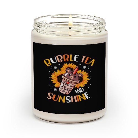 Bubble Tea And Sunshine Boba Tea Drinker Scented Candles