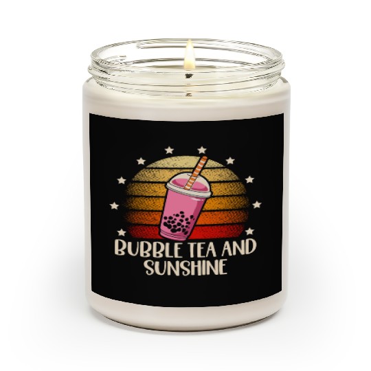 Bubble Tea And Sunshine Boba Tea Drinker Scented Candles