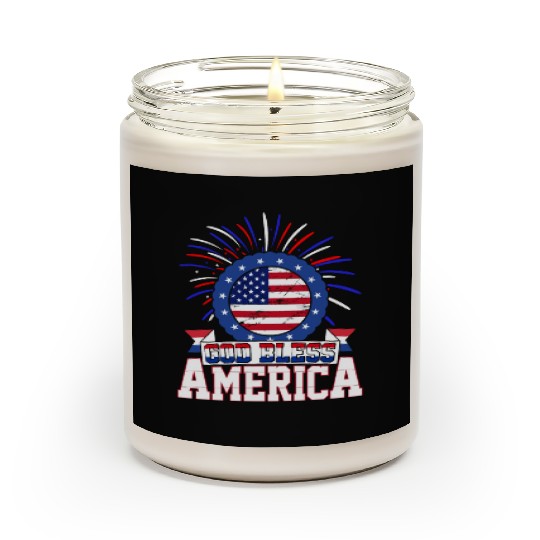 God Bless America Independence Day USA Patriot Scented Candles