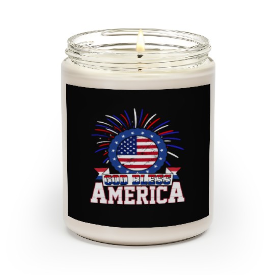 God Bless America Independence Day USA Patriot Scented Candles