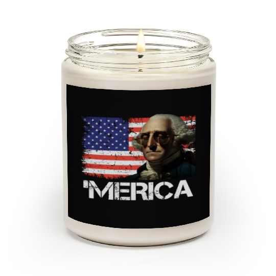 Merica George Washington Independence Day USA Scented Candles