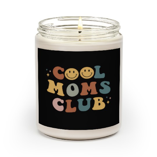 Moms Club On Back Print Scented Candles