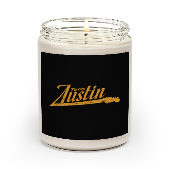 Austin Texas Guitar Neck Scented Candles