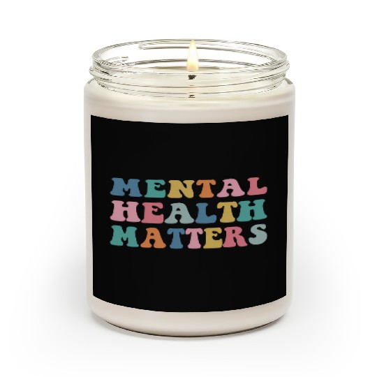 Mental Health Matters Colorful Aesthetic Preppy Scented Candles