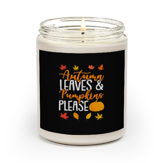 Autumn Leaves And Pumpkins Please Fall Lover Scented Candles