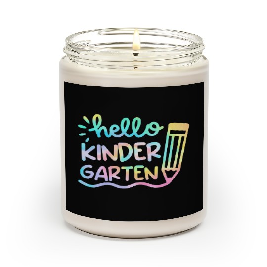 Hello Kindergarten Tie Dye Teachers Back to Scented Candles
