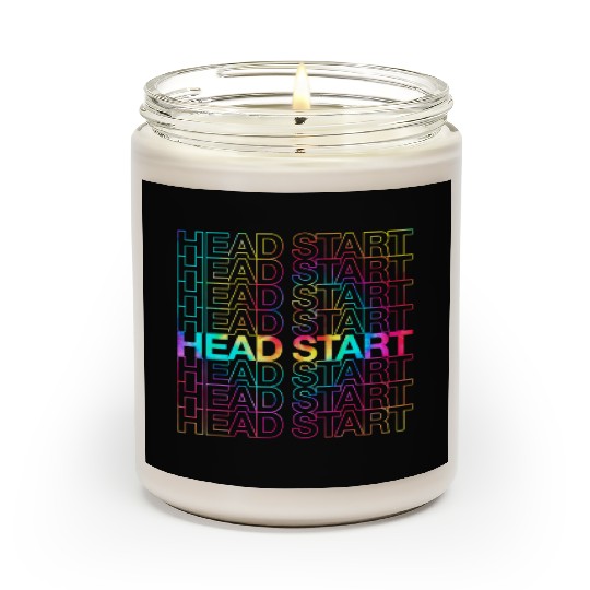 Rainbow Tie Dye Head Start Team Back To School Scented Candles