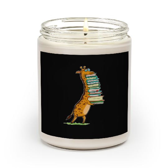 Book Reading Giraffe I Love My Library Scented Candles