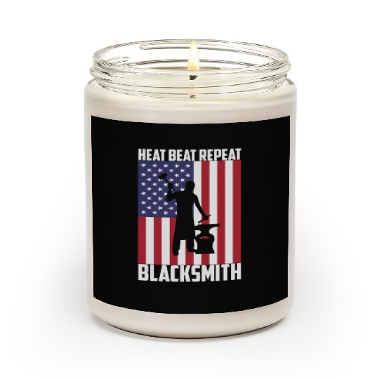 Blacmith Heat Beat Repeat Usa Flag Patriotic Blacm Scented Candles