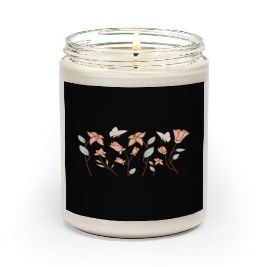 Flowers & Butterflies Scented Candles