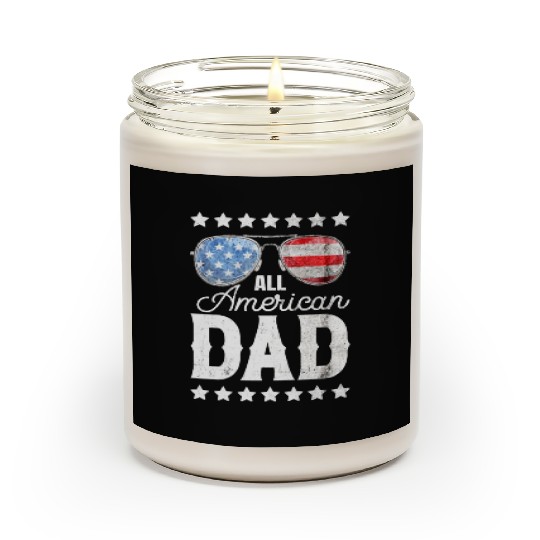 All American Dad 4th of July Father's Day Sunglass Scented Candles