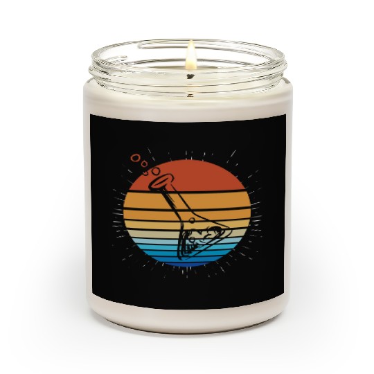 Science Chemist Chemistry Sunset Laboratory Flask Scented Candles