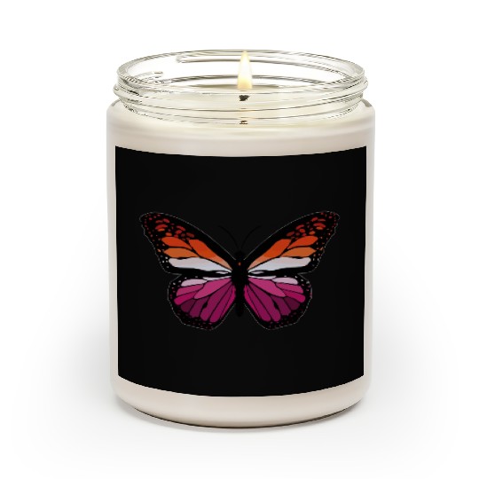 Lesbian Monarch Butterfly Sticker Scented Candles