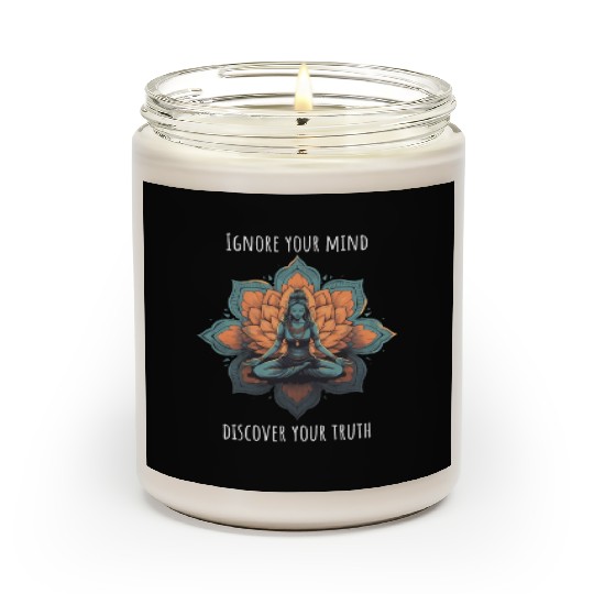 Women's Yoga Meditation Lotus Design Scented Candles