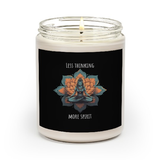 Women's Yoga Meditation Lotus Design Scented Candles